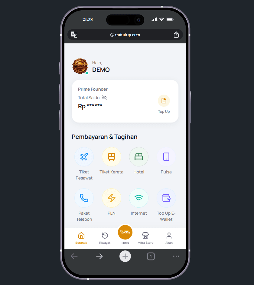 Sleek dark mode mobile application interface showing travel booking and transaction success screens with gold highlights